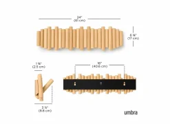 Kapstok Picket 8 Hook  61cm - naturel