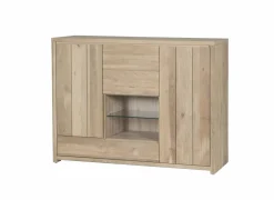 Kast Amarillo 160x45x120cm - eik massief & decor - naturel