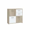 Kast Best Chest 77x30x78cm - decor - sonoma eik & wit