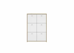 Kast Best Chest 77x30x113cm - decor - artisanale eik & wit
