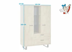 Kast Como 1 120cm - melamine - golden oak