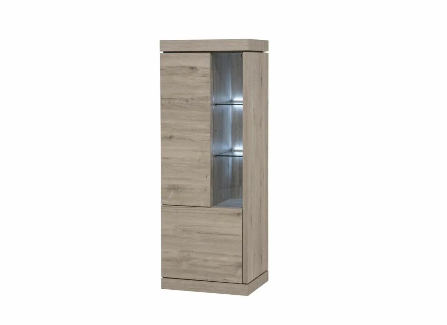 Kast Etna 66x183x50cm - decor - millenium eik & lichtgrijs