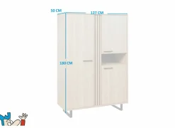 Kast Faro 127cm - melamine - zand eik