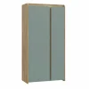 Kast Hoa 105x53x205 - decor - mauvella eik & groen