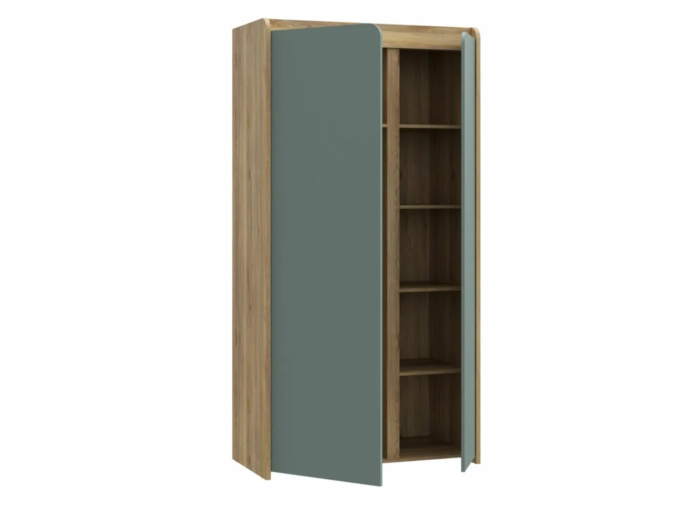 Kast Hoa 105x53x205 - decor - mauvella eik & groen
