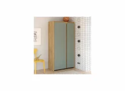 Kast Hoa 105x53x205 - decor - mauvella eik & groen