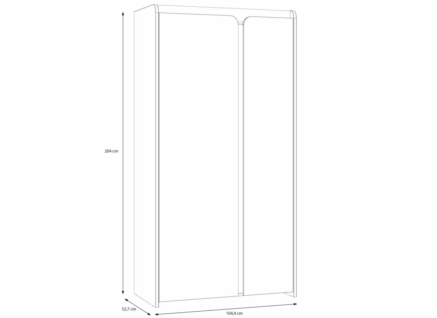 Kast Hoa 105x53x205 - decor - mauvella eik & groen