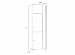 Kast Killarney 64x42x196cm - decor - mauvella oak & sand