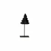 Kerstboom op voet H40cm - hout massief & metaal - zwart