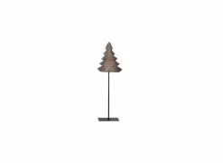 Kerstboom op voet H40cm - hout massief & metaal - grijs/zwart