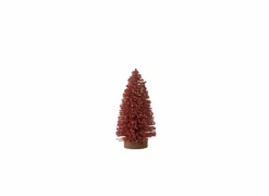 J line Kerstdecoratie Kerstboom met bessen H14cm - kunststof - rood