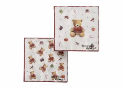 Kerstservet Bailey 16,5x16,5 meerkleurig 20 stuks