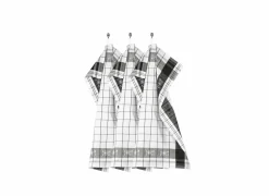 Tiseco Keukenhanddoek Pharao 70x50cm zwart set van 3