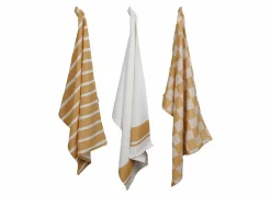 Cosy & Trendy Keukenhanddoek Stoff 70x50cm - katoen - amber set van 3