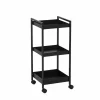 Keukentrolley Avosani 33,7x33,7x77cm - metaal - zwart