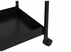 Keukentrolley Avosani 33,7x33,7x77cm - metaal - zwart