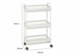 Keukentrolley Mayaj 46,5x26,5x79,6cm - staal - beige