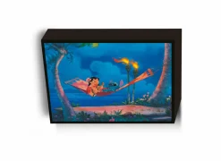 Kinderdecoratie Lilo & Stitch verlicht canvas 30x40cm