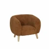 Kinderfauteuil Hush 54x44x41cm - polyestervezel - cognac