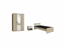 Kinderkamer Cariba met bed 90x200cm - kleerkast 135cm en 1 nachtkastje