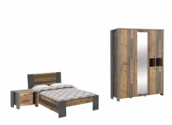 Kinderkamer Clif - met bed 120x200cm - kleerkast 156cm en 1 nachtkastje