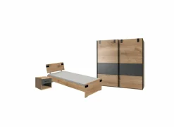 Kinderkamer Liverpool  met bed 90x200cm - schuifdeurkast 180cm en 1 nachtkastje