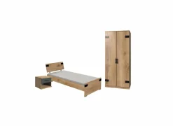 Kinderkamer Liverpool  met bed 90x200cm - kleerkast 90cm en 1 nachtkastje