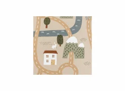 Kindertapijt Route 150x100cm - katoen - multicolor