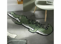 Kindertapijt TODAY Croco 130x46cm - katoen - groen