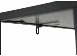 Kledingrek Gallo 90x40x178cm - melamine & metaal - zwart