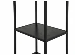 Kledingrek Gallo 90x40x178cm - melamine & metaal - zwart