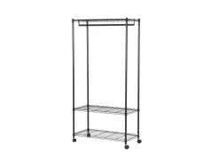 Kledingrek Squall 90x45x180cm - staal - zwart