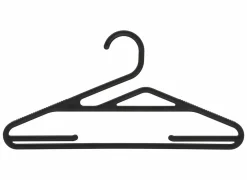 Kleerhanger Hang'up kunststof - zwart set van 5 anti slip