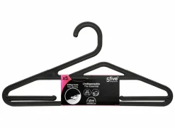 Kleerhanger Hang'up kunststof - zwart set van 5 anti slip