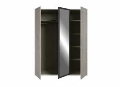 Kleerkast Adria 166cm - decor - zandeik & wolframgrijs