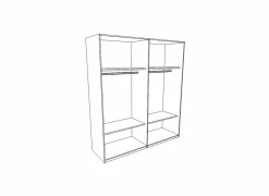 Kleerkast 212cm - decor - lariks & cristal oak