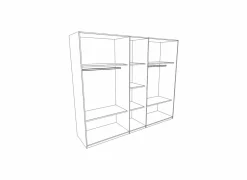 Kleerkast 259cm - decor - lariks & cristal oak