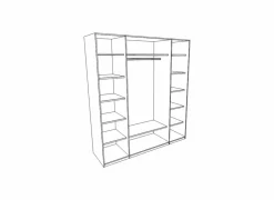 Kleerkast 230cm - decor - truffel & porcelein