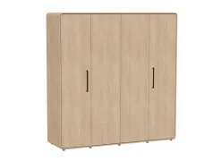 Kleerkast 206cm - melamine - brushed sand oak nature