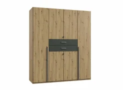 Kleerkast Denver 180cm - decor - artisanale eik & grafiet