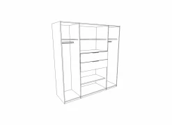 Kleerkast Denver 180cm - decor - artisanale eik & grafiet