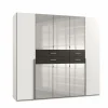 Kleerkast Denver 225cm - decor - wit & carbon eik