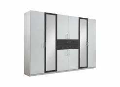 Kleerkast Diver 270cm - decor - wit/grafiet