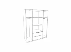 Kleerkast Duo 2 179cm - decor - digisteel & grafiet