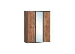 Kleerkast Ellen 164cm - decor - acacia & zwart