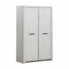 Kleerkast Elvis 126cm - decor - witte eik