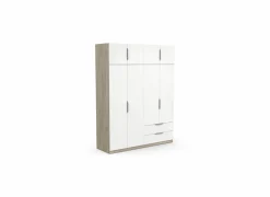 Kleerkast Ghost 157cm - decor - kronberg eik & wit