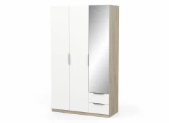 Kleerkast Ghost 119cm - decor - kronberg eik & wit