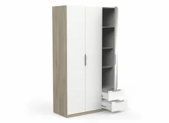 Kleerkast Ghost 119cm - decor - kronberg eik & wit