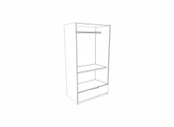 Demeyere Kleerkast Jade 95cm - decor - mat roze & mat wit